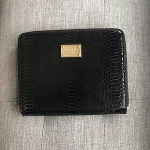 Michael Kors black iPad tablet case cover / folio alligator print